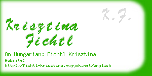 krisztina fichtl business card